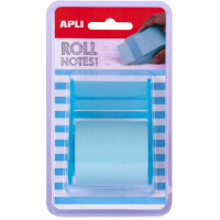 Apli Rollo Dispensador de Nota Adhesiva 50mm x 8m - Facil de Usar - Adhesivo de Calidad - Diseño Ergonomico - Azul Pastel