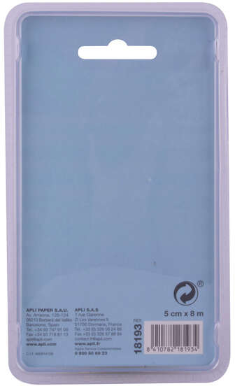 Imagen extra Apli Rollo Dispensador de Nota Adhesiva 50mm x 8m - Facil de Usar - Adhesivo de Calidad - Diseño Ergonomico - Azul Pastel