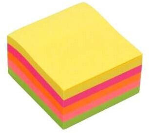 Bismark Taco de 450 Notas Adhesivas 76x76mm - Colores Neon Surtidos