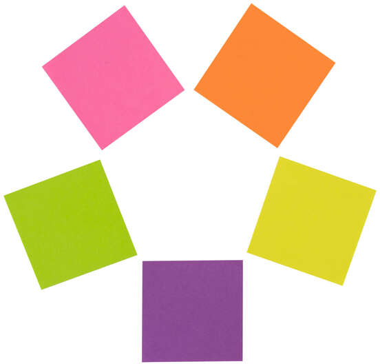 Imagen extra Apli Notas Adhesivas Funny 51x51mm Mini-Cubo 250 Hojas - 5 Colores Surtidos Fluorescentes - Divertidas y Practicas