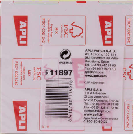 Imagen extra Apli Notas Adhesivas Funny 75x75mm - Bloc de 100 Hojas - Adhesivo de Calidad - Facil de Despegar - Color Amarillo Fluorescente