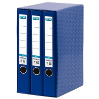 Elba Rado Top Modulo de 3 Archivadores Palanca A4 - Lomo 50mm - Forrado Exterior Plastico - Interior Papel - Color Azul