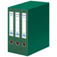 Dohe Modulo de 3 Archivadores A4 Lomo Estrecho con Ollao y Rado - Carton Forrado con Polipropileno - Cantoneras Metalicas - Palanca de Maxima Calidad - Color Verde