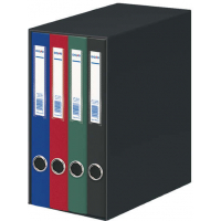 Dohe Oficolor Modulo de 4 Archivadores con Rado - Lomo Estrecho - Formato Folio - Carton Forrado - Colores Surtidos