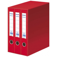 Dohe Archicolor Modulo de 3 Archivadores de Palanca con Rado - Lomo Estrecho - Formato Folio - Carton Forrado - Color Rojo