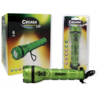 Cegasa Profesional Linterna de 3 LED - Resistente a Golpes y Agua IP44 - Funciona con 2 Pilas AA LR6 (No Incluidas)