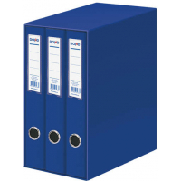 Dohe Oficolor Modulo de 3 Archivadores con Rado - Lomo Estrecho - Formato Folio - Carton Forrado - Color Azul