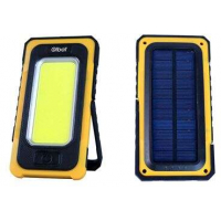Elbat Linterna LED Solar Recargable - Gancho e Iman - Cob 10W 800LM - Color Negro