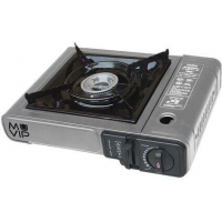 Muvip Cocina de Gas Portatil 1 Fuego - Encendido Automatico - Quemador de Aluminio - Valvula Doble Sellado - Maleta de Transporte