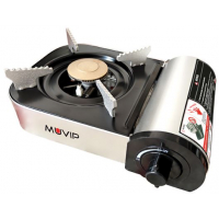 Muvip Serie Small Cocina de Gas Portatil 1 Fuego  - Encendido Automatico - Quemador de Aluminio y Cobre - Valvula Doble Sellado - Maleta de Transporte