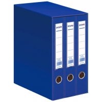 Dohe Archicolor Modulo de 3 Archivadores de Palanca con Rado - Lomo Estrecho - Formato Folio - Carton Forrado - Color Azul