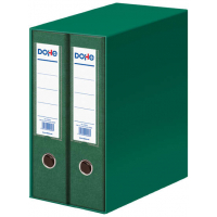 Dohe Modulo de 2 Archivadores A4 Lomo Ancho con Ollao y Rado - Carton Forrado con Polipropileno - Cantoneras Metalicas - Palanca de Maxima Calidad - Color Verde