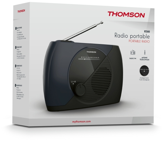 Imagen extra Thomson RT350 Radio FM Portatil Analogica. Negra