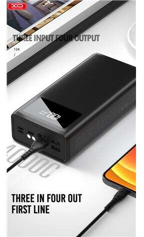 Imagen extra XO PR123 Powerbank 30000mAh - Funcion Linterna - 4 Salidas USB-A - Entradas microUSB, USB-C y Lightning - Pantalla LCD - Carga Rapida - Resistente