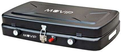 Imagen extra Muvip Cocina de Gas 2 Fuegos + Protectores Contra Viento - Protectores contra el Viento - Base Antideslizante - Color Negro