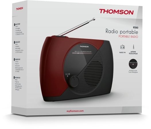 Imagen extra Thomson RT353 Radio FM Portatil. Roja