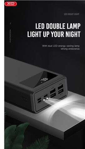 Imagen extra XO PR123 Powerbank 30000mAh - Funcion Linterna - 4 Salidas USB-A - Entradas microUSB, USB-C y Lightning - Pantalla LCD - Carga Rapida - Resistente