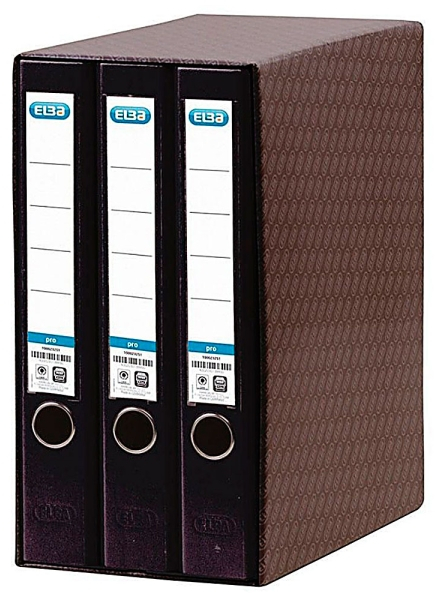 Elba Rado Top Modulo de 3 Archivadores de Palanca A4 - Lomo 50mm - Forrado Exterior Plastico - Interior Papel - Color Negro