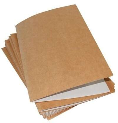 Paquete de 50 subcarpetas en Kraft Bicolor 220gr FOLIO. Interior blanco