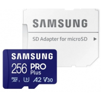 Samsung PRO Plus MicroSDXC 256GB UHS-I U3 A2 V30 Clase 10 + Adaptador SD