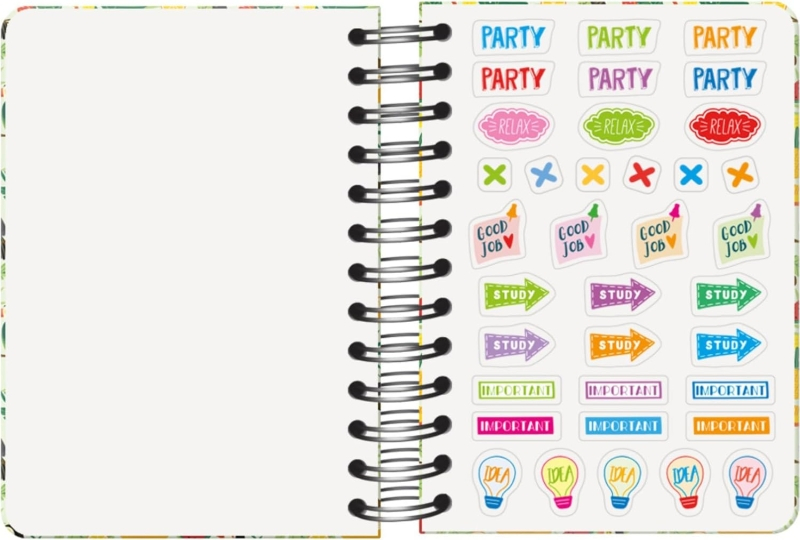 Imagen extra Dohe WWF Tropic Agenda Escolar 25/26 Espiral Wire’o A6 - Dia Pagina - Papel 80g/m2 - 4 Hojas de Pegatinas - Cubierta de Carton Plastificado - Cierre con Goma Elastica