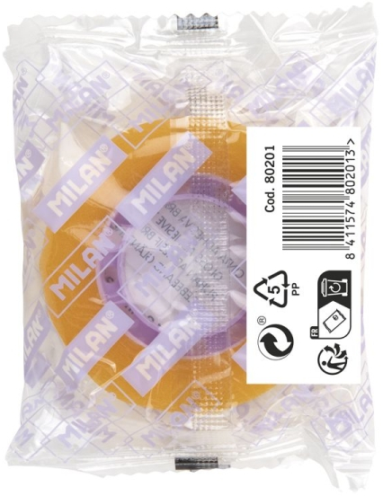 Imagen extra Milan Cinta Adhesiva Transparente - 12mm x 33m - Amarillo Transparente