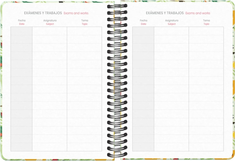 Imagen extra Dohe WWF Tropic Agenda Escolar 25/26 Espiral Wire’o A5 - Semana Vista - Papel 80g/m2 - 4 Hojas de Pegatinas - Cubierta de Carton Plastificado - Cierre con Goma Elastica