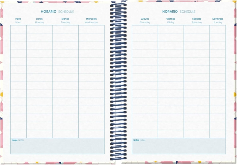 Imagen extra Dohe Camomille Agenda Escolar 25/26 Espiral A5 - Dia Pagina - Papel 70g/m2 - 4 Hojas de Pegatinas - Cubierta de Carton Plastificado - Cierre con Goma Elastica