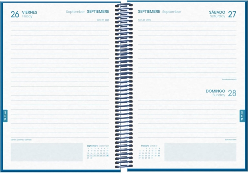 Imagen extra Dohe Logic Agenda Escolar 25/26 Espiral A5 - Dia Pagina - Papel 70g/m2 - 4 Hojas de Pegatinas - Cubierta de Carton Plastificado - Cierre con Goma Elastica