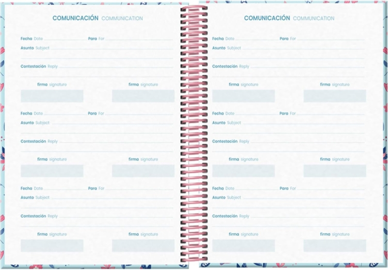 Imagen extra Dohe Blossom Agenda Escolar 25/26 Espiral A5 - Semana Vista - Papel 70g/m2 - 4 Hojas de Pegatinas - Cubierta de Carton Plastificado - Cierre con Goma Elastica