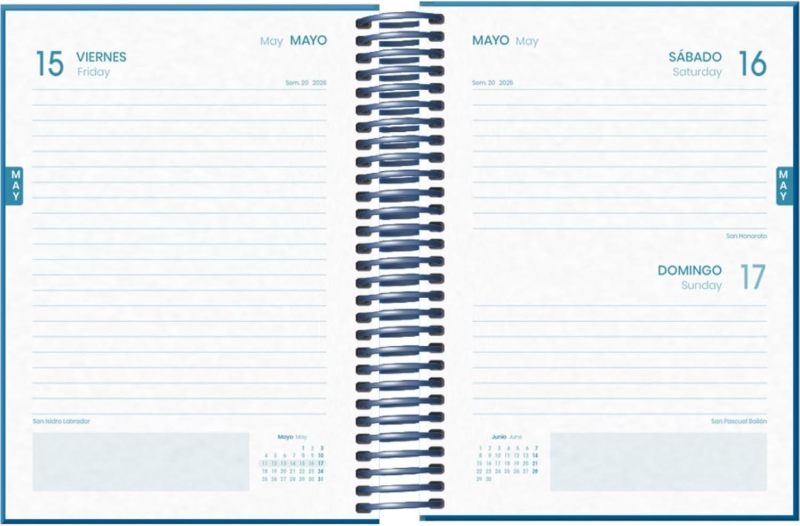 Imagen extra Dohe Logic Agenda Escolar 25/26 Espiral A6 - Dia Pagina - Papel 70g/m2 - 4 Hojas de Pegatinas - Cubierta de Carton Plastificado - Cierre con Goma Elastica