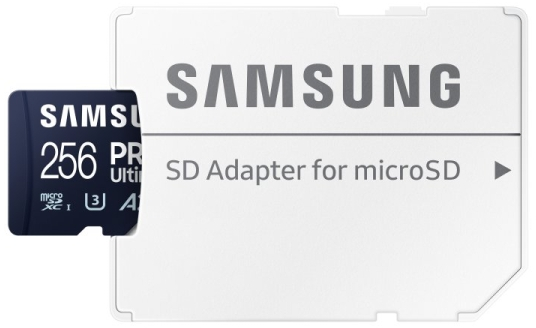 Imagen extra Samsung PRO Ultimate MicroSDXC 256GB UHS-I U3 A2 V30 + Adaptador SD