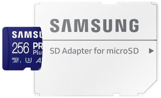 Imagen extra Samsung PRO Plus MicroSDXC 256GB UHS-I U3 A2 V30 Clase 10 + Adaptador SD