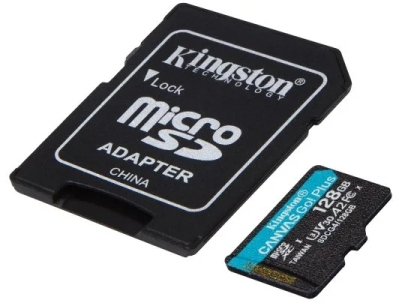 Imagen extra Kingston MicroSDXC 128GB UHS-I U3 V30 Clase 10 200MB/s Canvas Go Plus + Adaptador