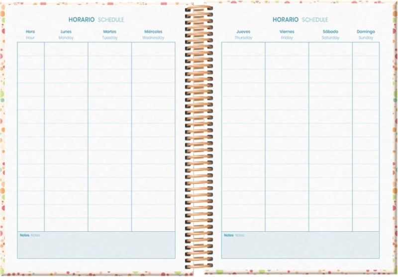 Imagen extra Dohe Bubbles Agenda Escolar 25/26 Espiral A5 - Dia Pagina - Papel 70g/m2 - 4 Hojas de Pegatinas - Cubierta de Carton Plastificado - Cierre con Goma Elastica