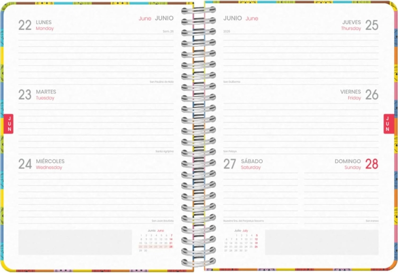 Imagen extra Dohe Playmobil Unite As One Agenda Escolar 25/26 Espiral Wire’o A5 - Semana Vista - Papel 80g/m2 - 4 Hojas de Pegatinas - Cubierta de Carton Plastificado - Cierre con Goma Elastica