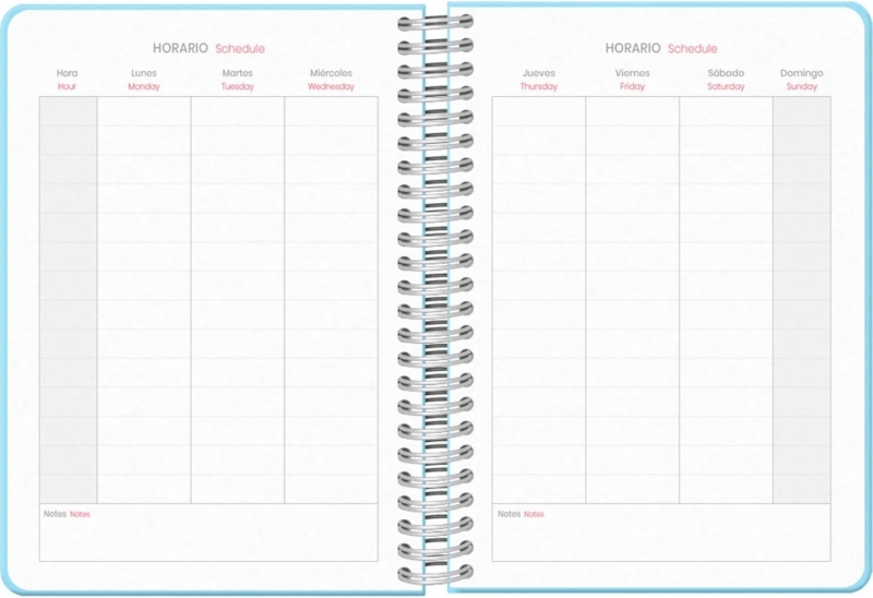 Imagen extra Dohe Serenity Agenda Escolar 25/26 Espiral Wire’o A5 - Semana Vista - Papel 80g/m2 - 4 Hojas de Pegatinas - Cubierta de Carton Plastificado - Cierre con Goma Elastica - Azul