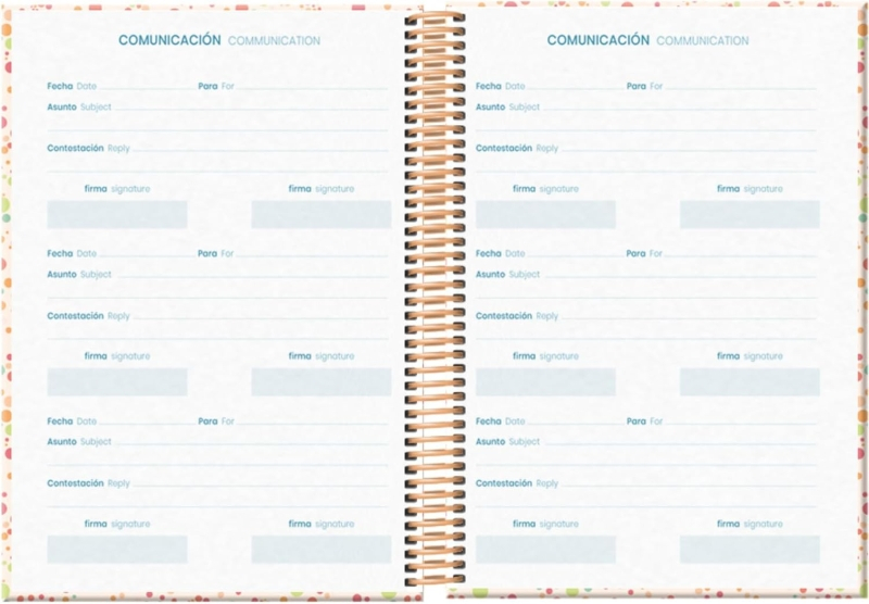 Imagen extra Dohe Bubbles Agenda Escolar 25/26 Espiral A5 - Semana Vista - Papel 70g/m2 - 4 Hojas de Pegatinas - Cubierta de Carton Plastificado - Cierre con Goma Elastica