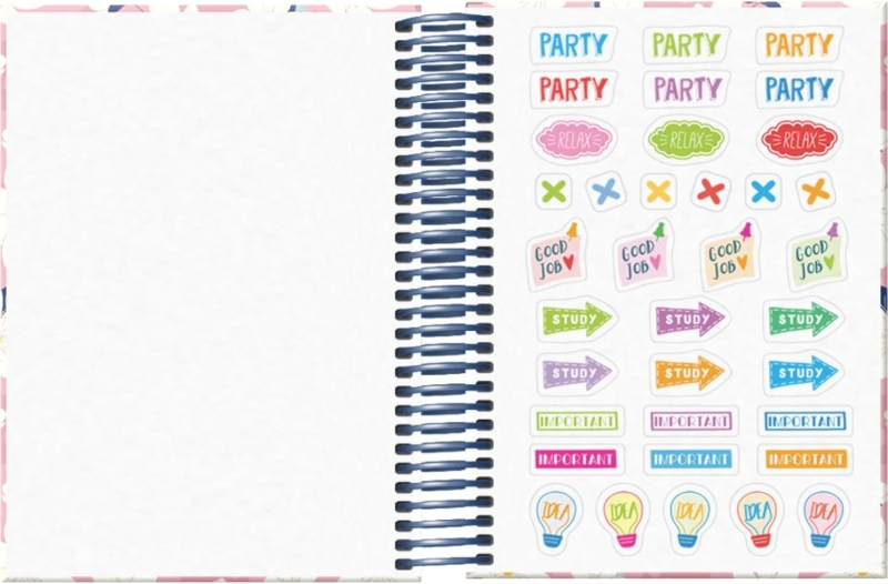 Imagen extra Dohe Camomille Agenda Escolar 25/26 Espiral A6 - Dia Pagina - Papel 70g/m2 - 4 Hojas de Pegatinas - Cubierta de Carton Plastificado - Cierre con Goma Elastica