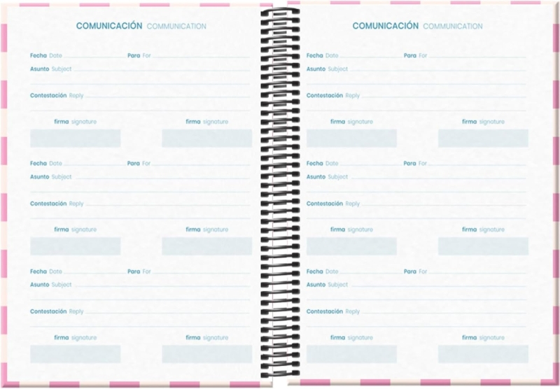 Imagen extra Dohe Cherry Agenda Escolar 25/26 Espiral A5 - Semana Vista - Papel 70g/m2 - 4 Hojas de Pegatinas - Cubierta de Carton Plastificado - Cierre con Goma Elastica