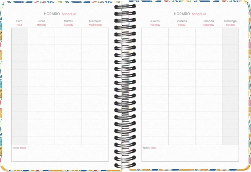 Imagen extra Dohe C´est la Vie Agenda Escolar 25/26 Espiral Wire’o A5 - Semana Vista - Papel 80g/m2 - 4 Hojas de Pegatinas - Cubierta de Carton Plastificado - Cierre con Goma Elastica