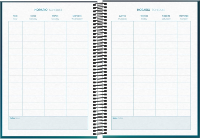 Imagen extra Dohe Boreal Agenda Escolar 25/26 Espiral A5 - Dia Pagina - Papel 70g/m2 - 4 Hojas de Pegatinas - Cubierta de Carton Plastificado - Cierre con Goma Elastica