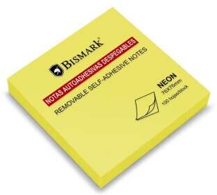 Notas adhesivas ECONOMICAS 75 x 75mm Amarillas. 100 hojas