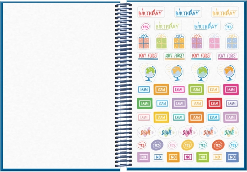 Imagen extra Dohe Logic Agenda Escolar 25/26 Espiral A5 - Semana Vista - Papel 70g/m2 - 4 Hojas de Pegatinas - Cubierta de Carton Plastificado - Cierre con Goma Elastica