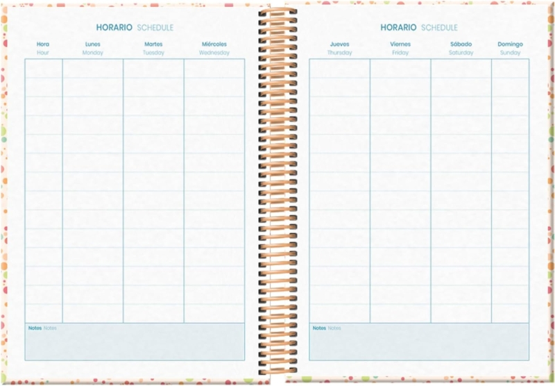 Imagen extra Dohe Bubbles Agenda Escolar 25/26 Espiral A5 - Semana Vista - Papel 70g/m2 - 4 Hojas de Pegatinas - Cubierta de Carton Plastificado - Cierre con Goma Elastica