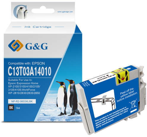G&G Compatible Epson 603XL Negro Cartucho PREMIUM C13T03A14010 C13T03U14010