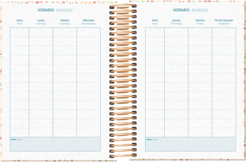 Imagen extra Dohe Bubbles Agenda Escolar 25/26 Espiral A6 - Dia Pagina - Papel 70g/m2 - 4 Hojas de Pegatinas - Cubierta de Carton Plastificado - Cierre con Goma Elastica