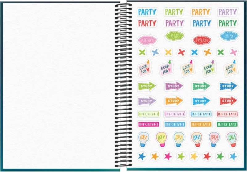 Imagen extra Dohe Logic Agenda Escolar 25/26 Espiral A6 - Dia Pagina - Papel 70g/m2 - 4 Hojas de Pegatinas - Cubierta de Carton Plastificado - Cierre con Goma Elastica