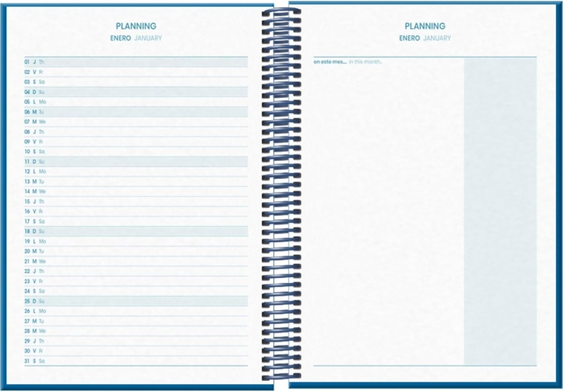 Imagen extra Dohe Logic Agenda Escolar 25/26 Espiral A5 - Dia Pagina - Papel 70g/m2 - 4 Hojas de Pegatinas - Cubierta de Carton Plastificado - Cierre con Goma Elastica