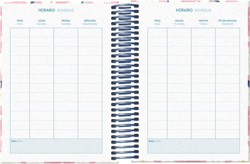 Imagen extra Dohe Camomille Agenda Escolar 25/26 Espiral A6 - Dia Pagina - Papel 70g/m2 - 4 Hojas de Pegatinas - Cubierta de Carton Plastificado - Cierre con Goma Elastica